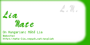 lia mate business card